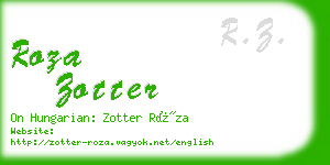 roza zotter business card